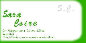 sara csire business card